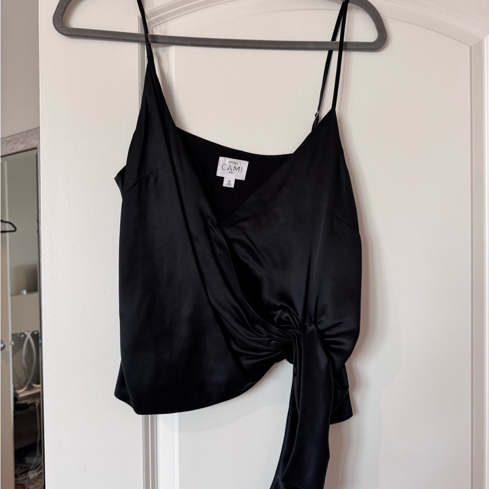 Cami NYC Elegant Black Satin Camisole